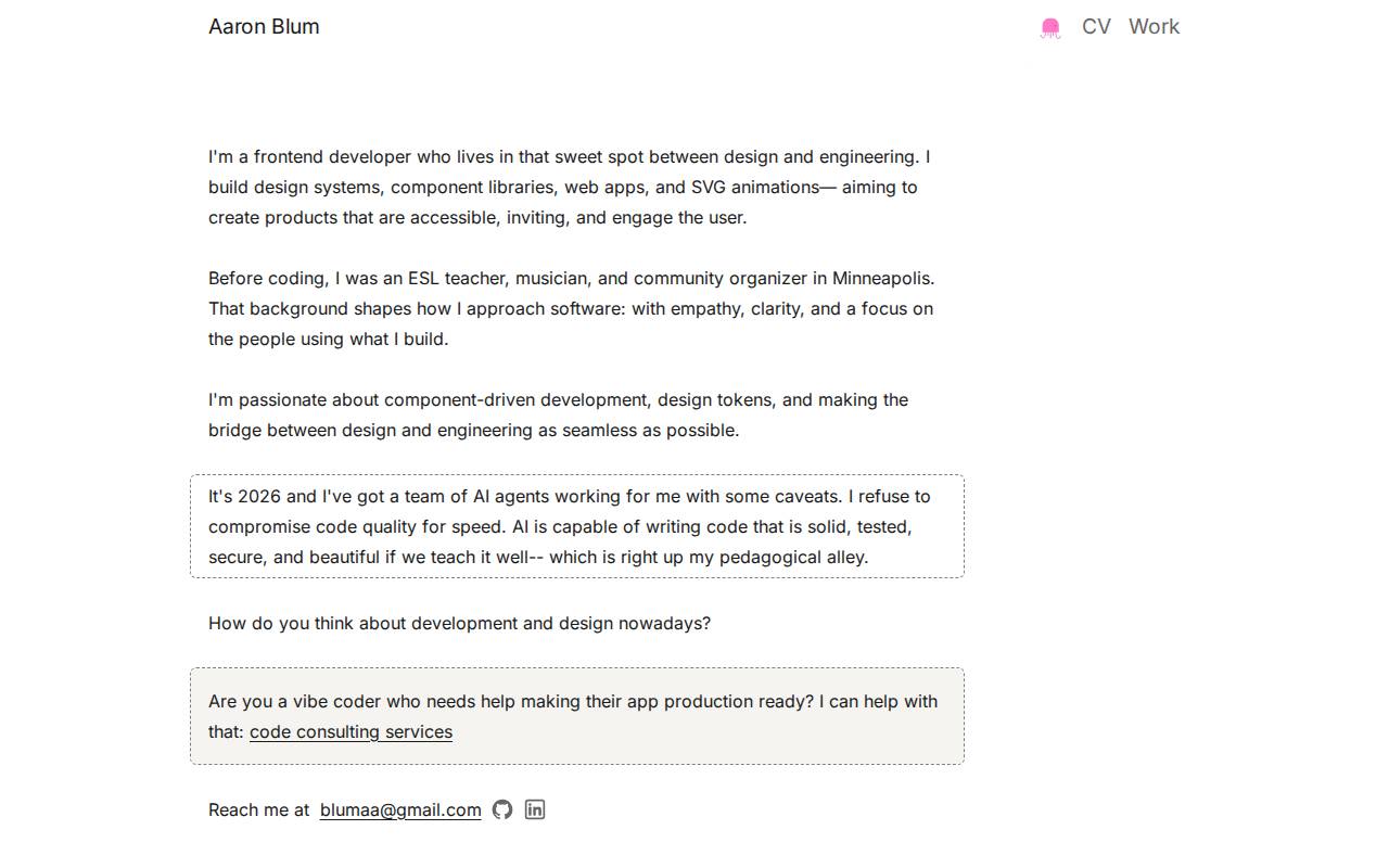 Screenshot of aaronblum.pro