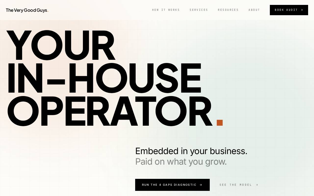 Screenshot of theverygoodguys.com