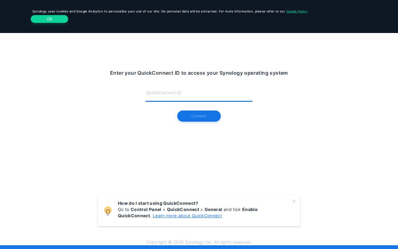 Screenshot of quickconnect.to