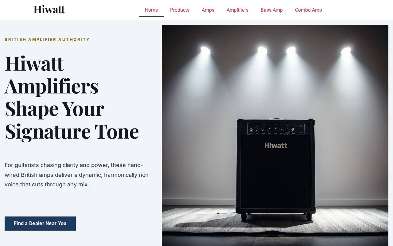 Screenshot of hiwattbrand.com