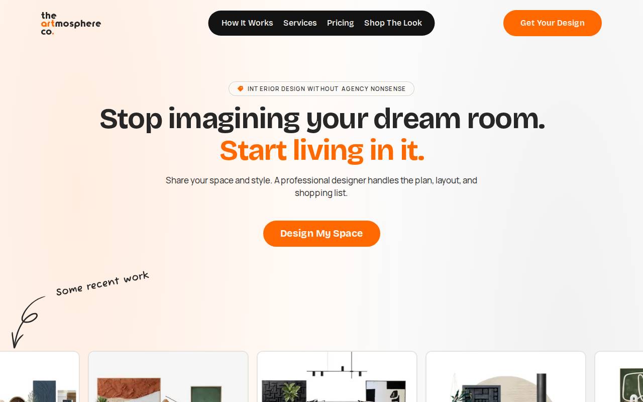 Screenshot of theartmosphere.co