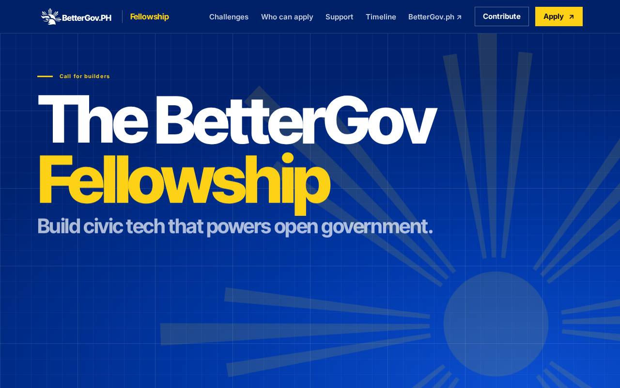 Screenshot of fellowship.bettergov.ph