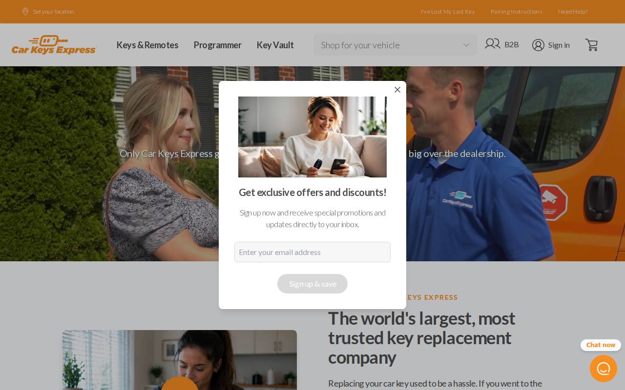 Screenshot of store.carkeysexpress.com