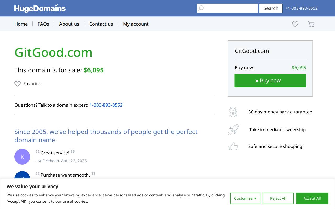 Screenshot of gitgood.com