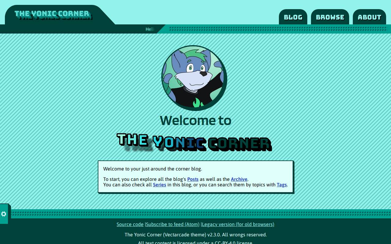 Screenshot of yonic.blog