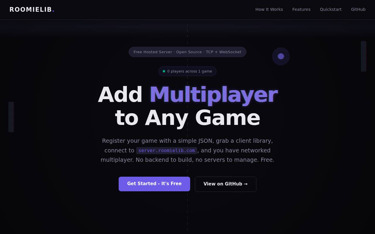 Screenshot of roomielib.com
