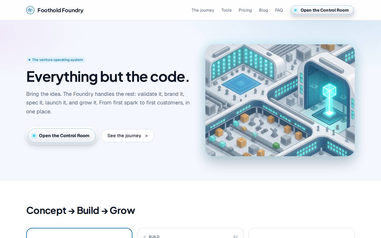 Screenshot of footholdfoundry.com