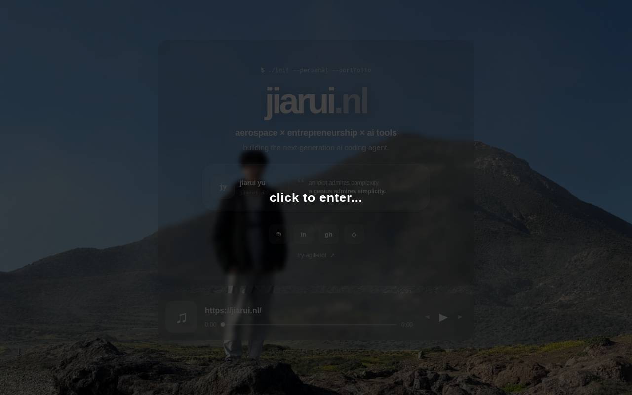 Screenshot of jiarui.nl