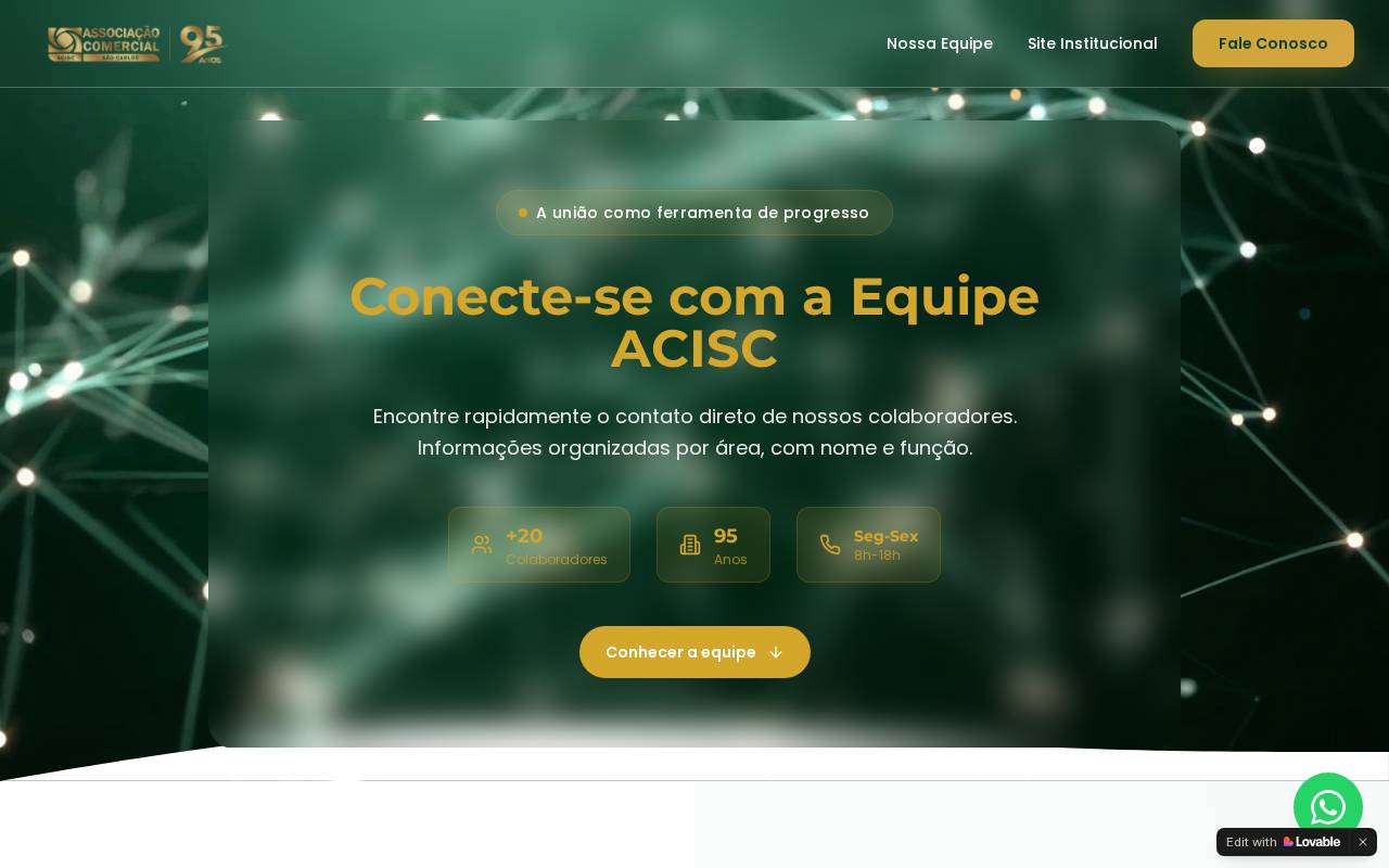 Screenshot of acisc-connect-sparkle.lovable.app