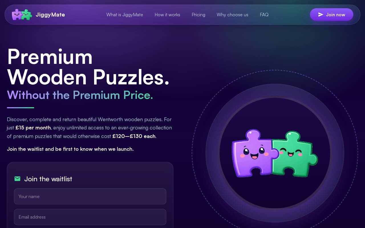 Screenshot of jiggymate.co.uk