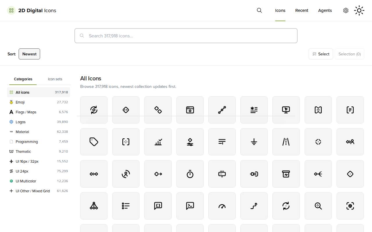 Screenshot of icons.2d.digital