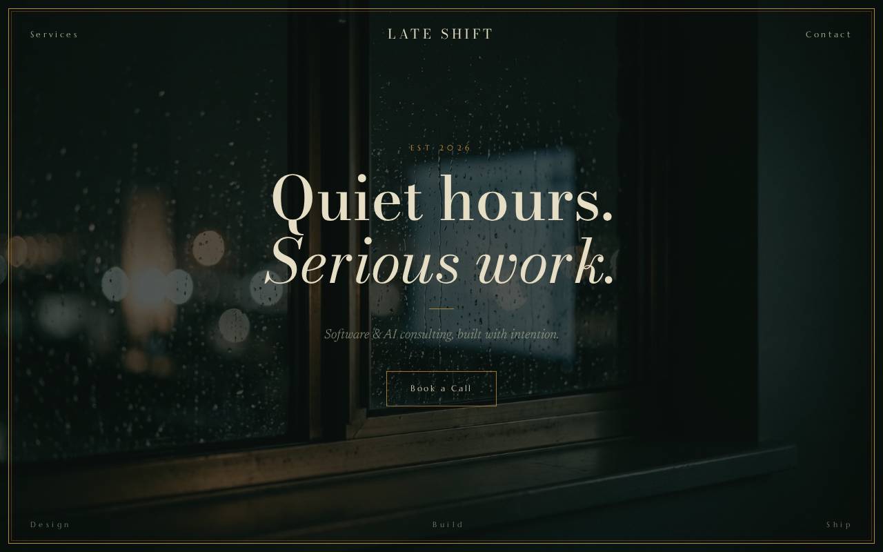 Screenshot of lateshift.tech