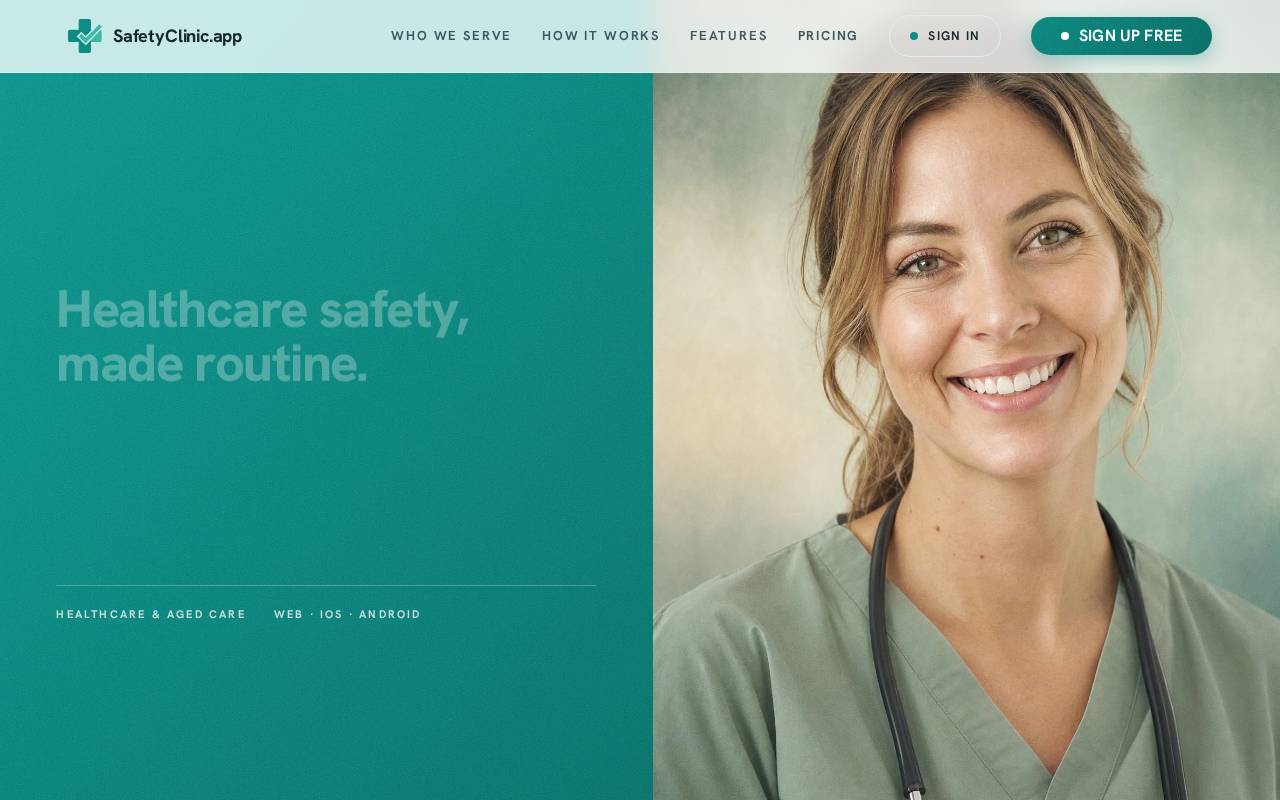 Screenshot of safetyclinic.app