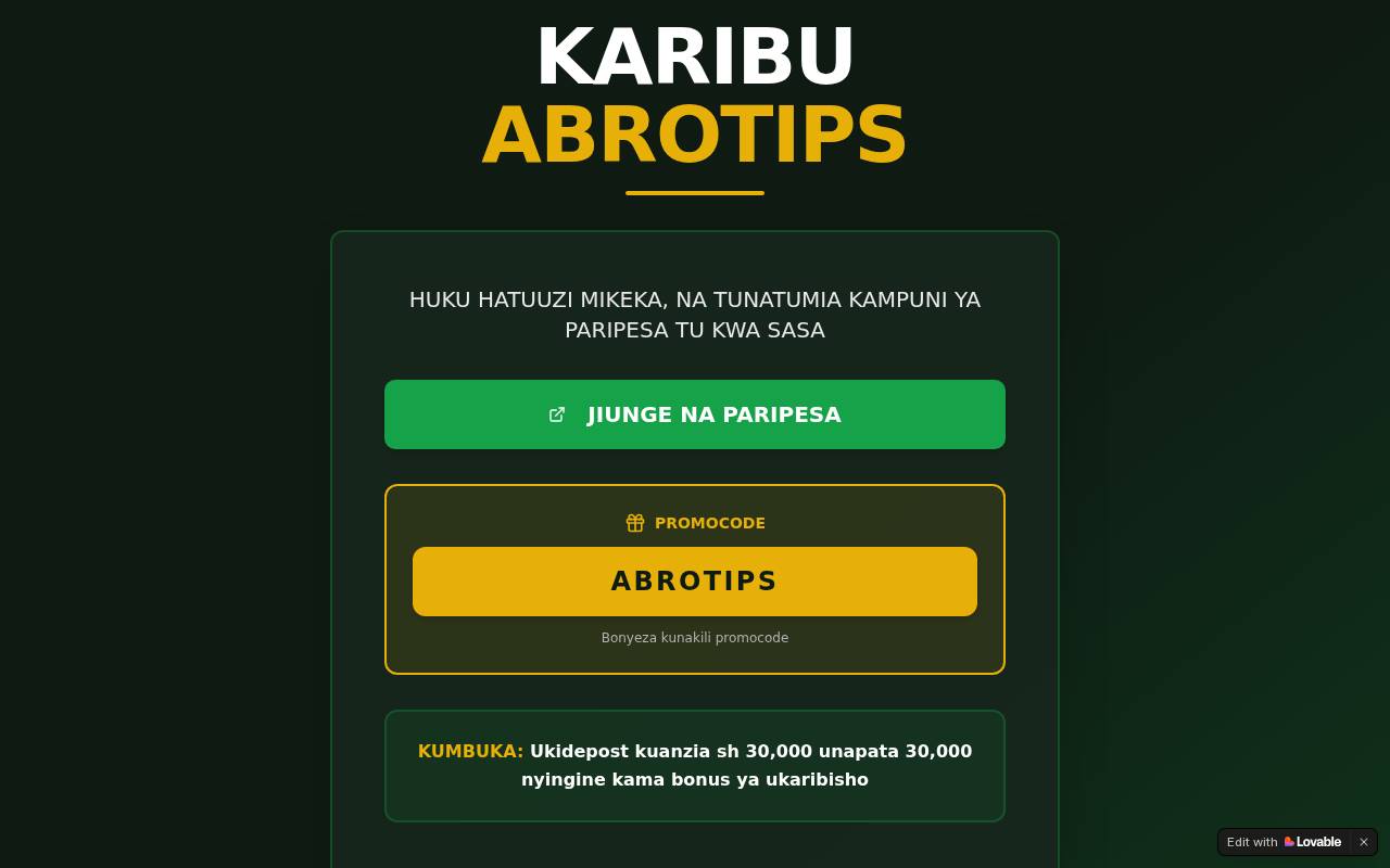 Screenshot of abro-link-magic.lovable.app