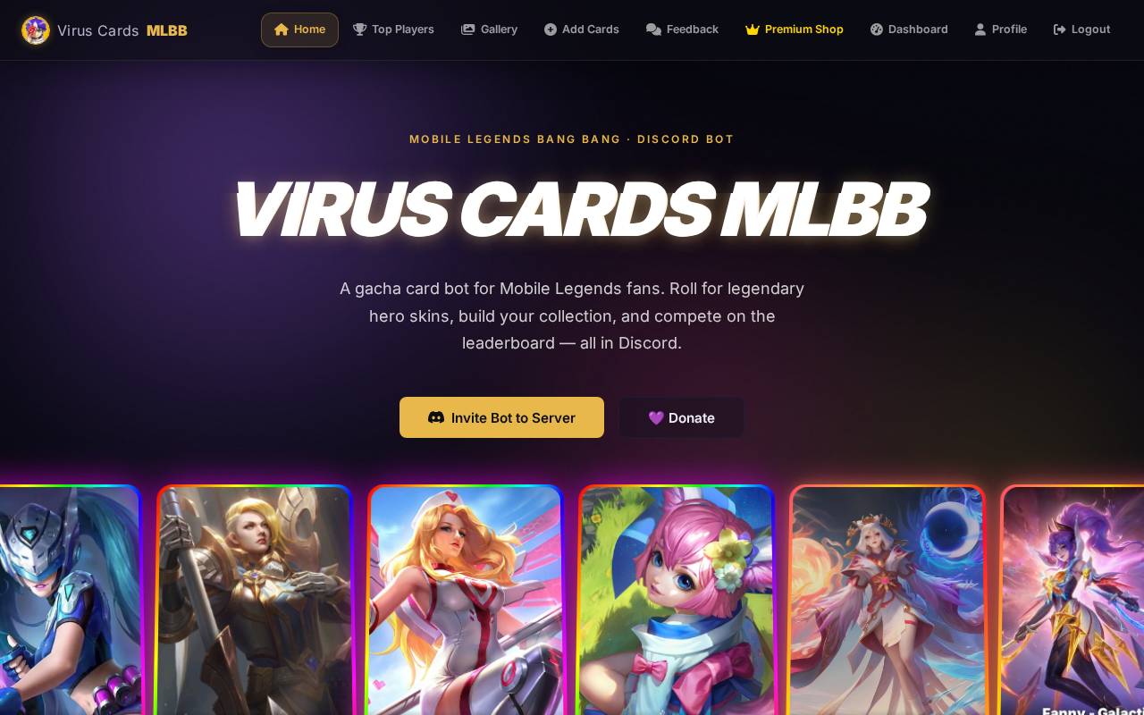 Screenshot of virus-cards-mlbb.onrender.com