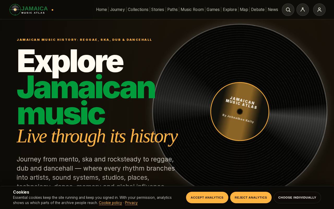 Screenshot of jamaicanmusicatlas.com