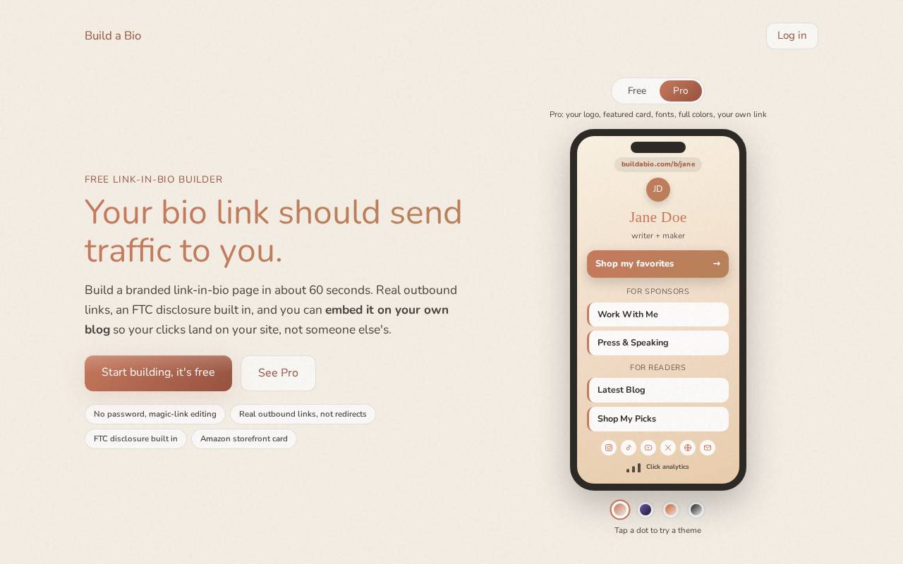 Screenshot of buildabio.com
