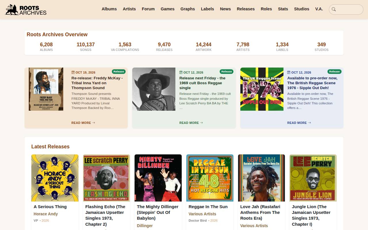 Screenshot of roots-archives.com