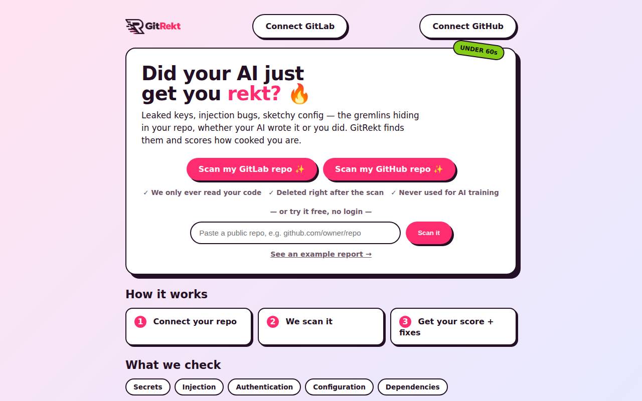 Screenshot of gitrekt.net
