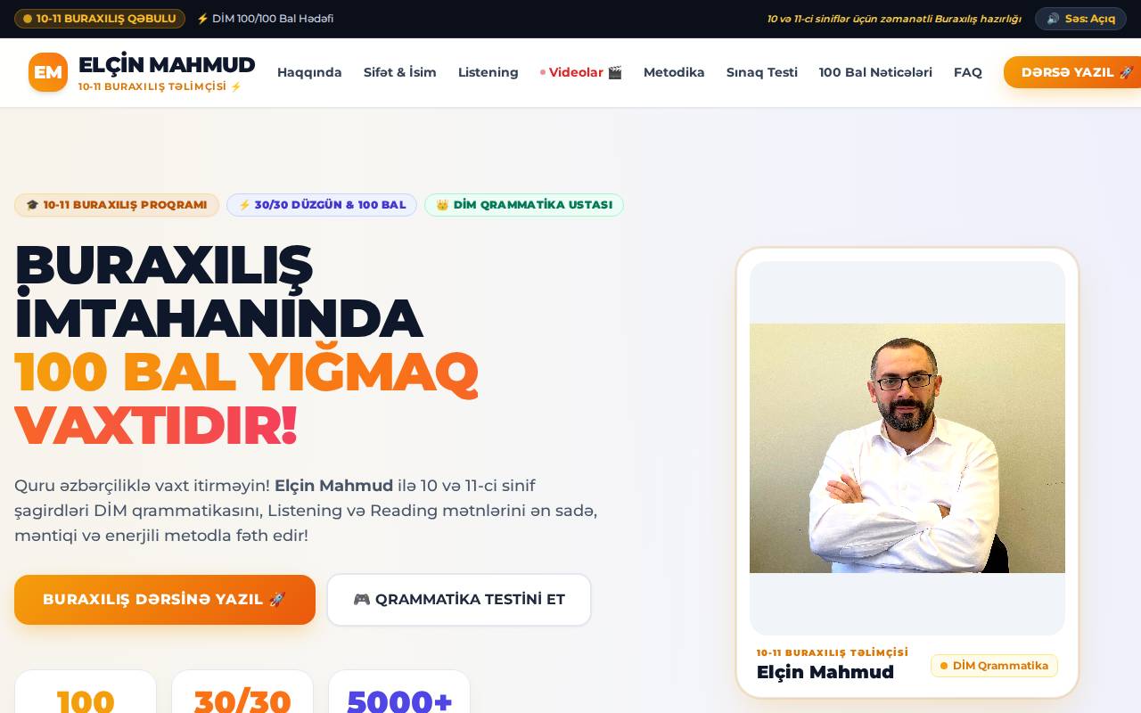 Screenshot of elchinmahmud.az