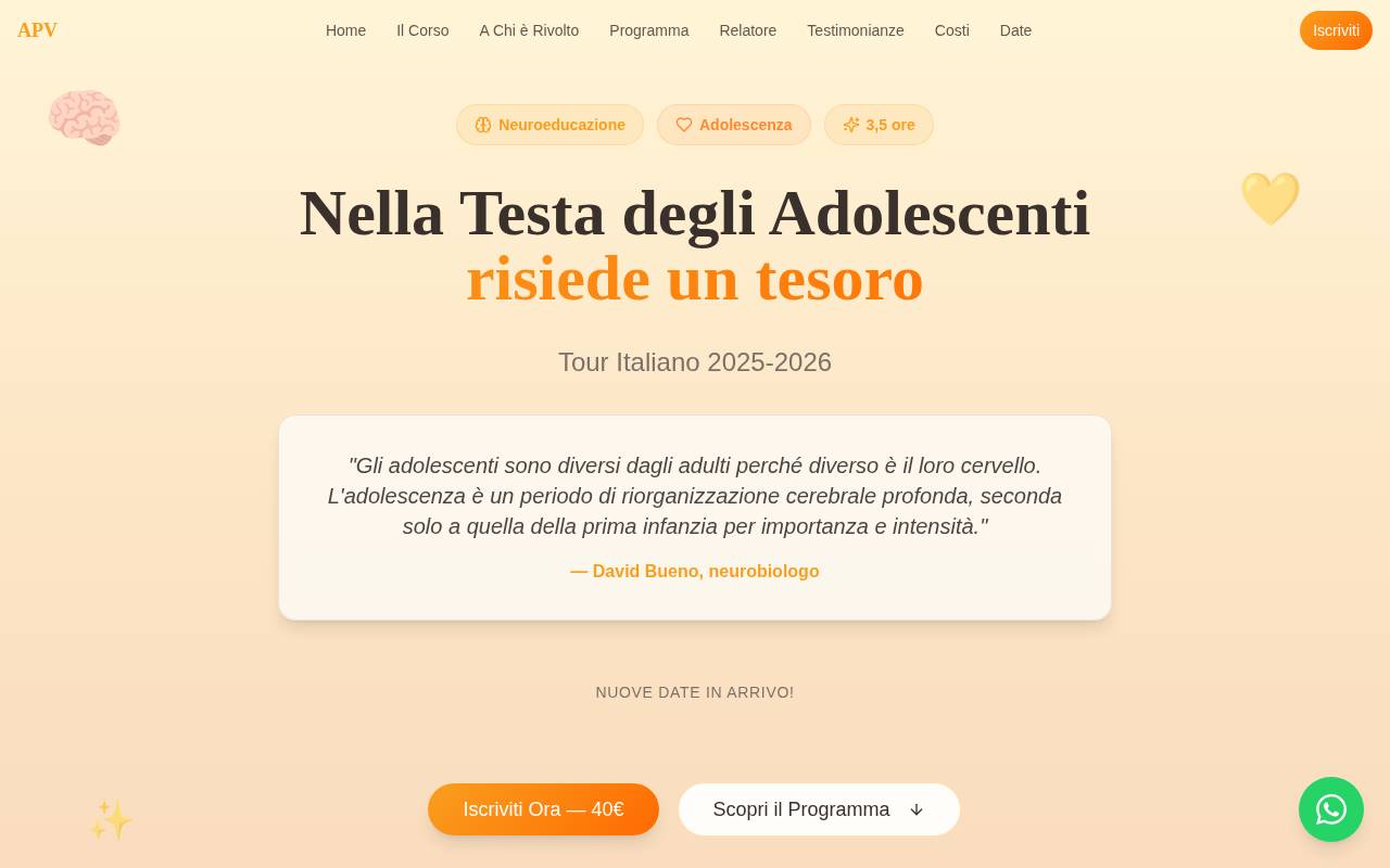 Screenshot of accademiapedagogiavivatouradolescenti.lovable.app