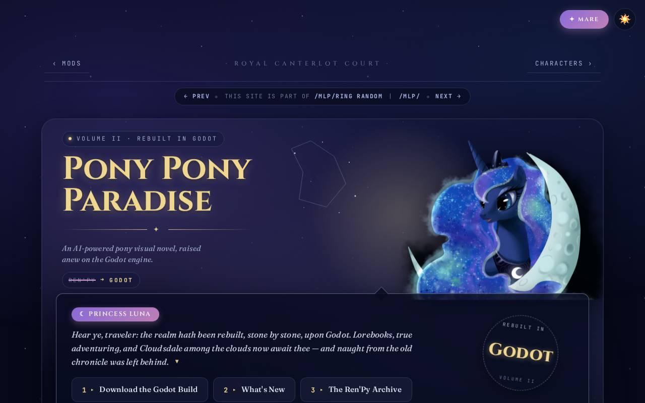 Screenshot of equestrai-ponyponyparadise.neocities.org
