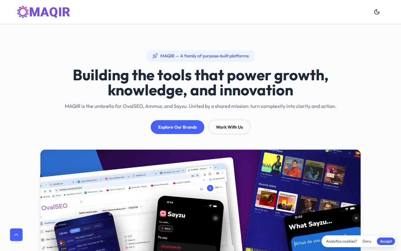 Screenshot of maqir.com
