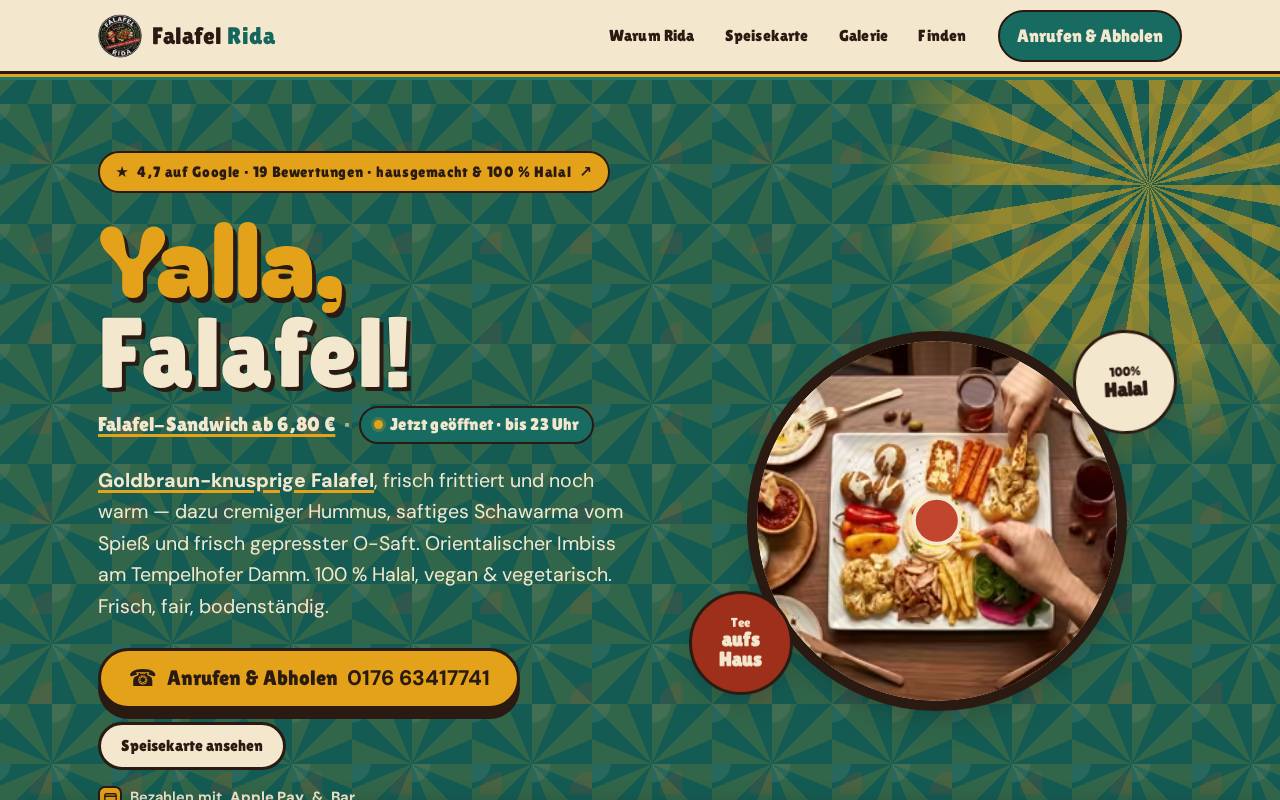 Screenshot of falafel-rida.de