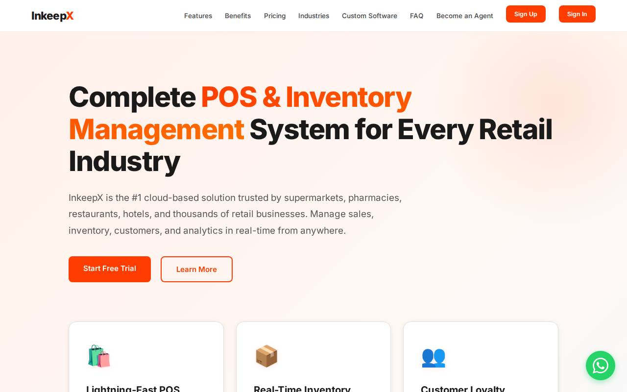 Screenshot of inkeepx.com