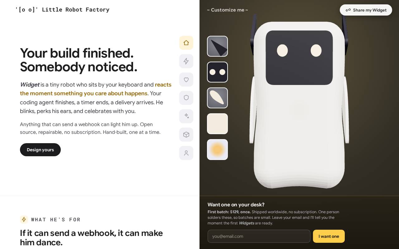 Screenshot of littlerobotfactory.com