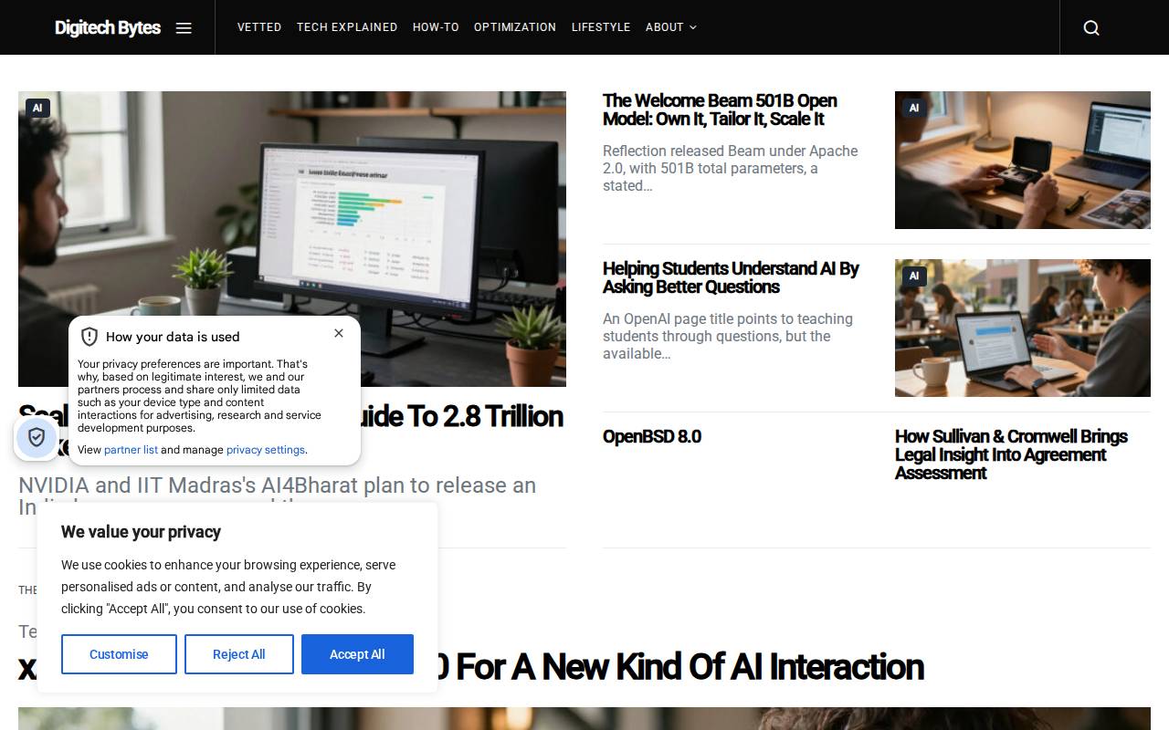 Screenshot of digitechbytes.com