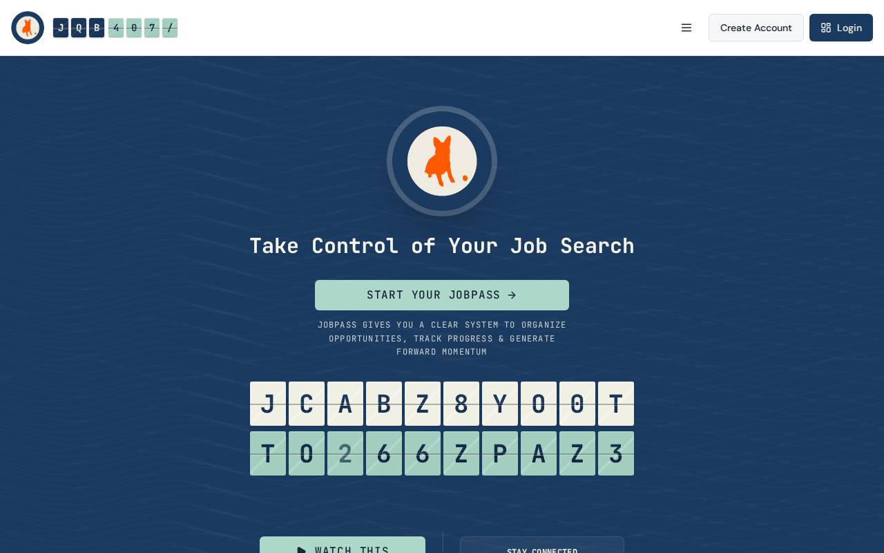 Screenshot of jobpass.work