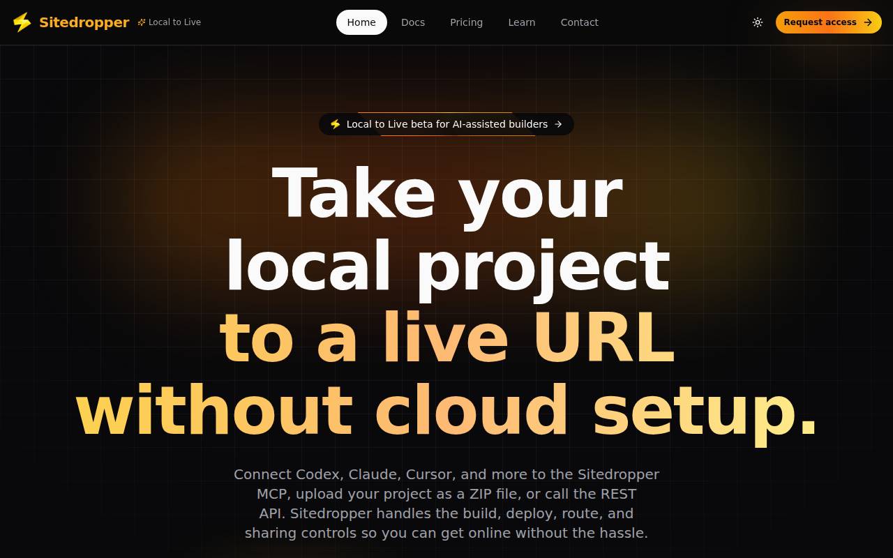 Screenshot of sitedropper.com