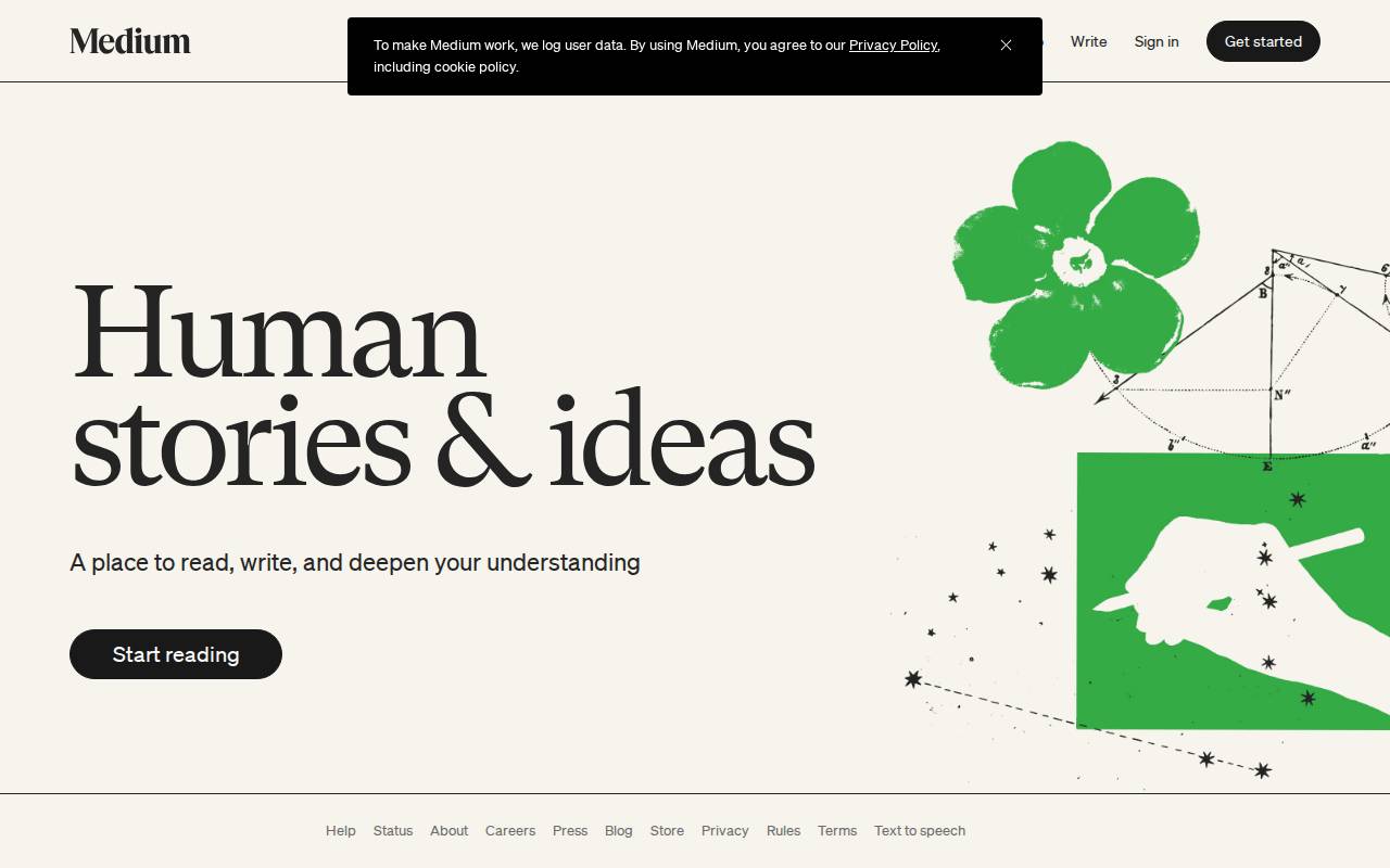 Screenshot of medium.com