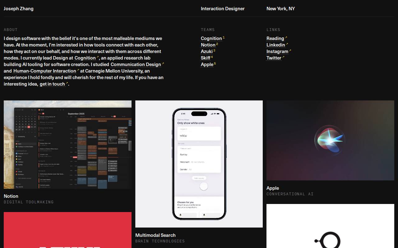 Screenshot of joseph.cv