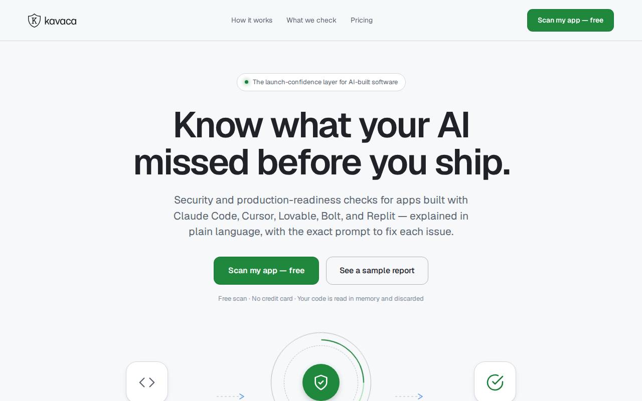 Screenshot of kavaca.io