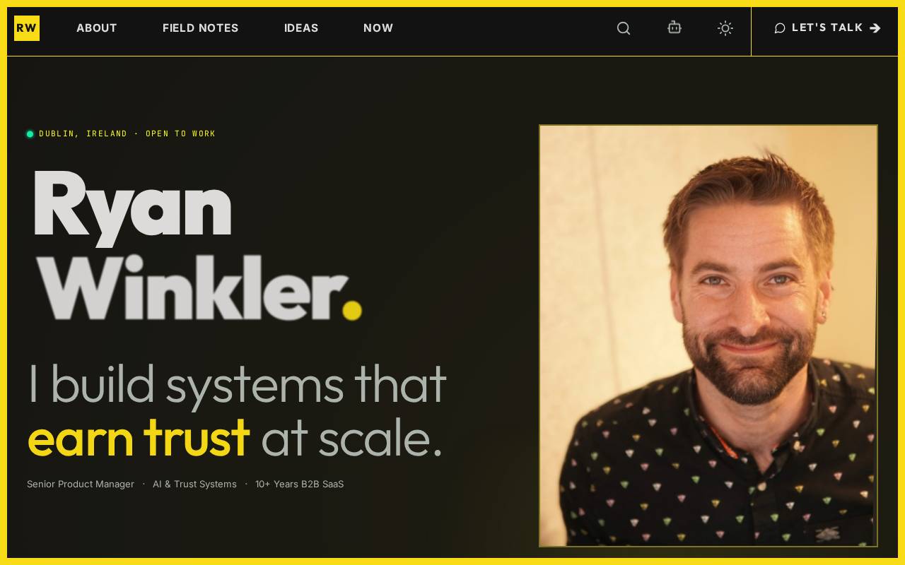 Screenshot of ryanw.eu
