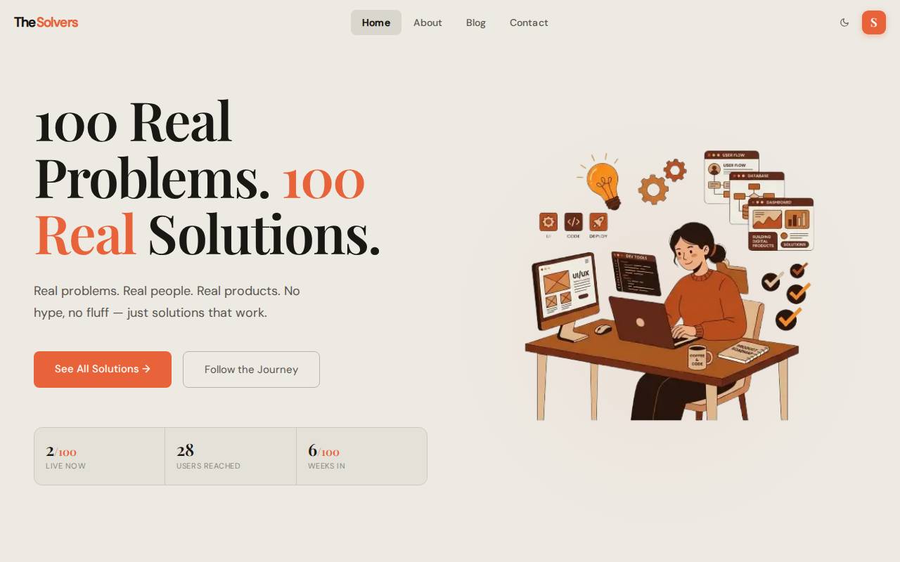 Screenshot of thesolvers.online