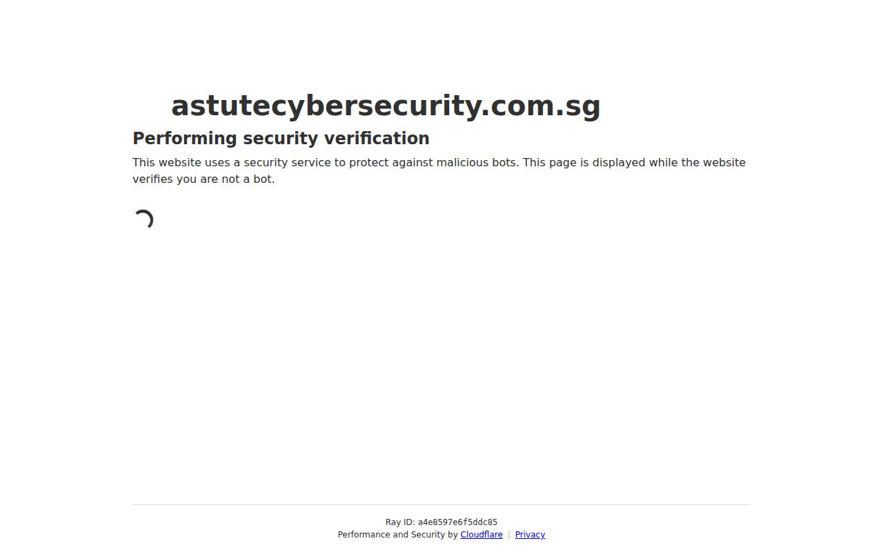 Screenshot of astutecybersecurity.com.sg