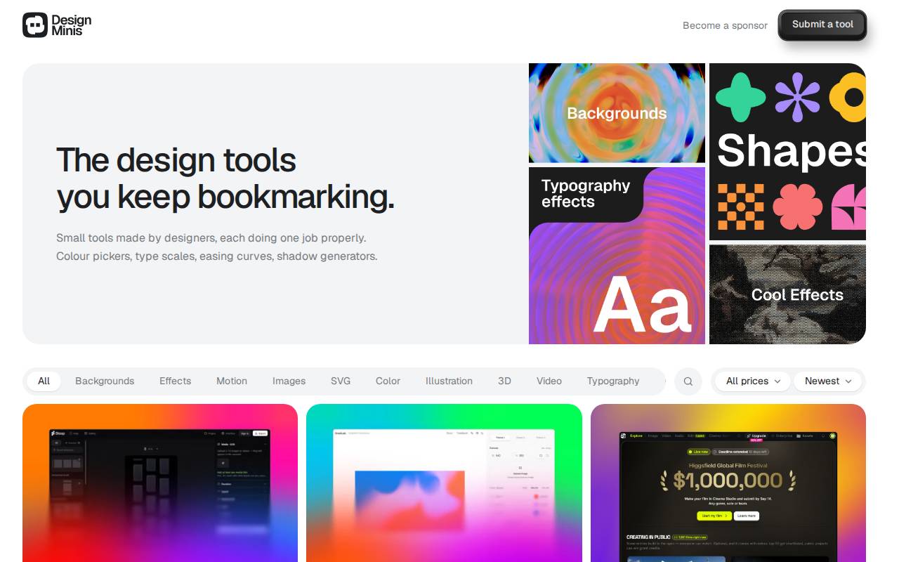 Screenshot of designminis.com