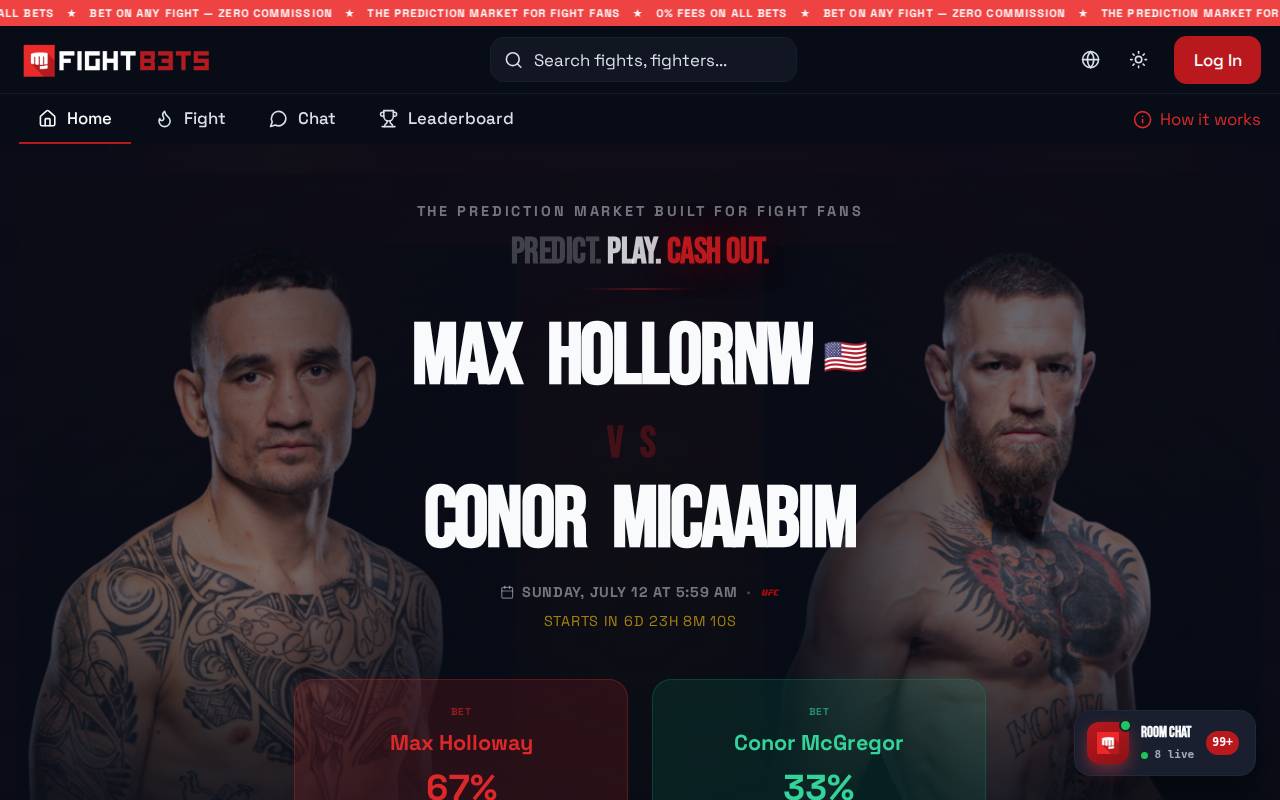 Screenshot of fightbets.com