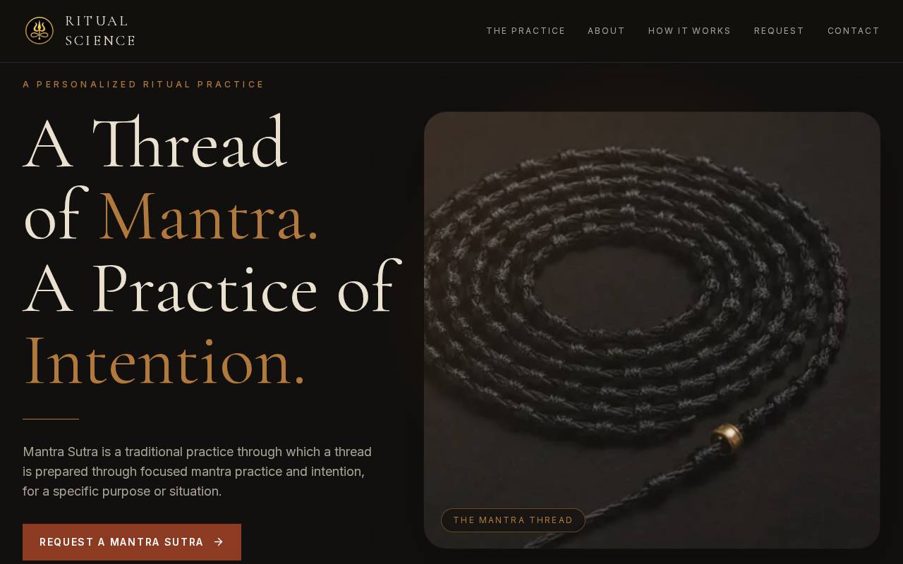Screenshot of ritualscience.org