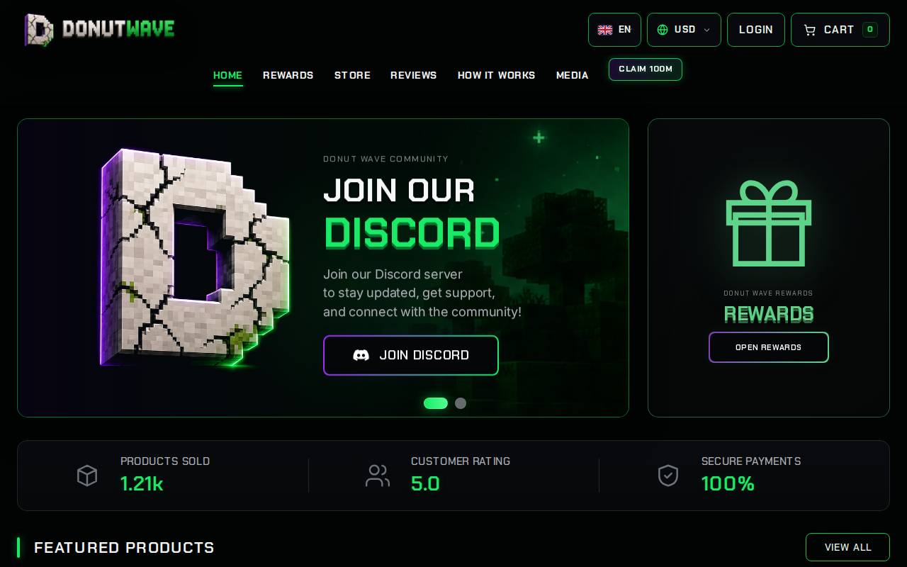 Screenshot of donutwave.com