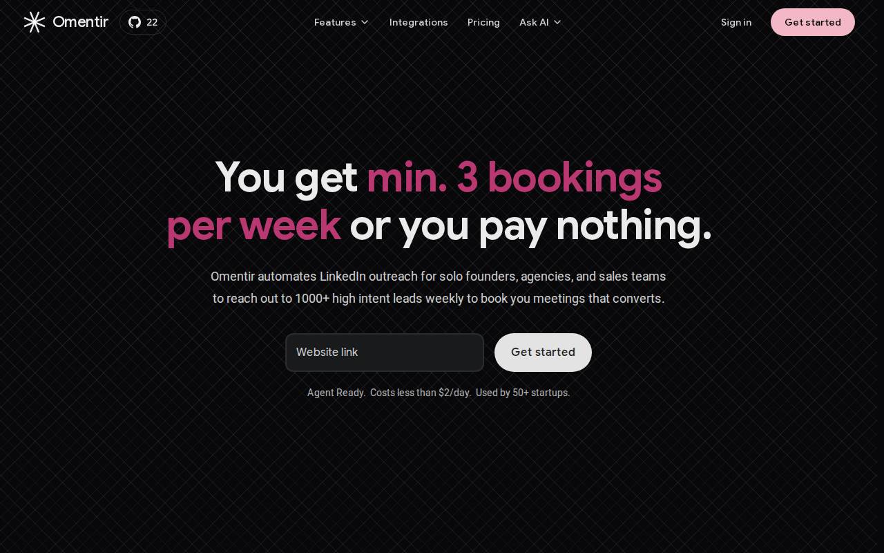 Screenshot of omentir.com