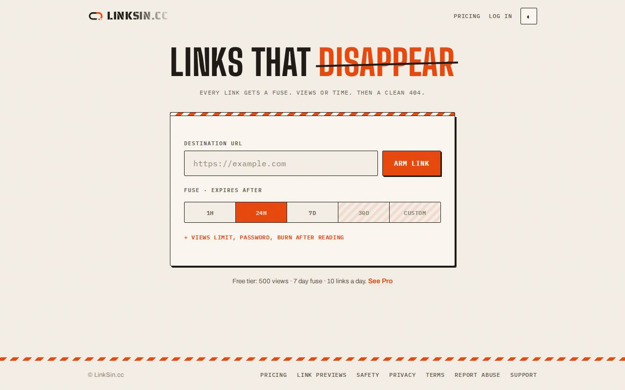 Screenshot of linksin.cc