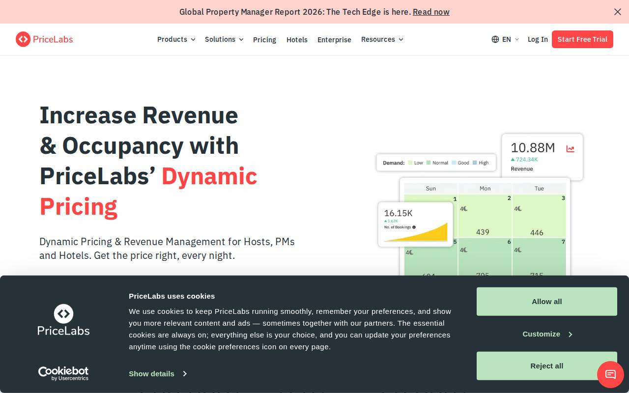 Screenshot of pricelabs.co
