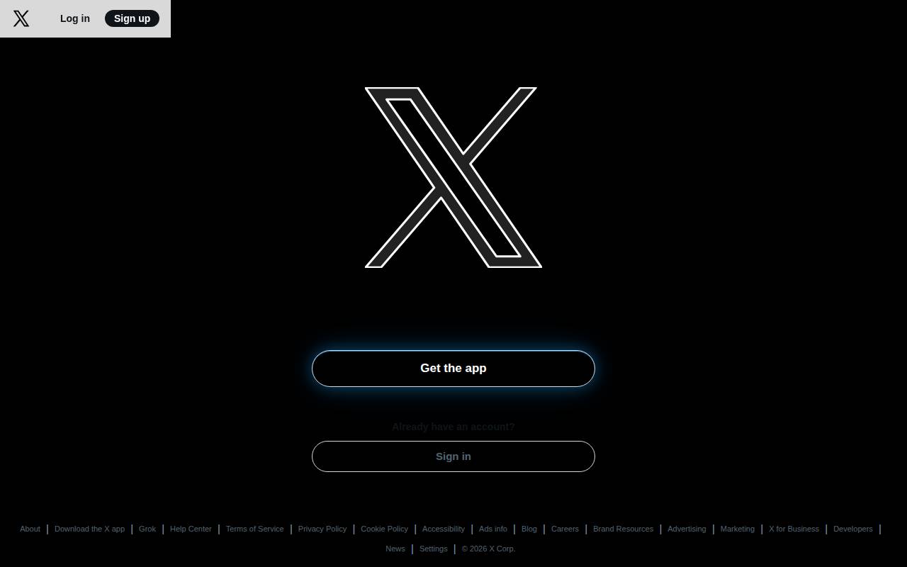 Screenshot of x.com