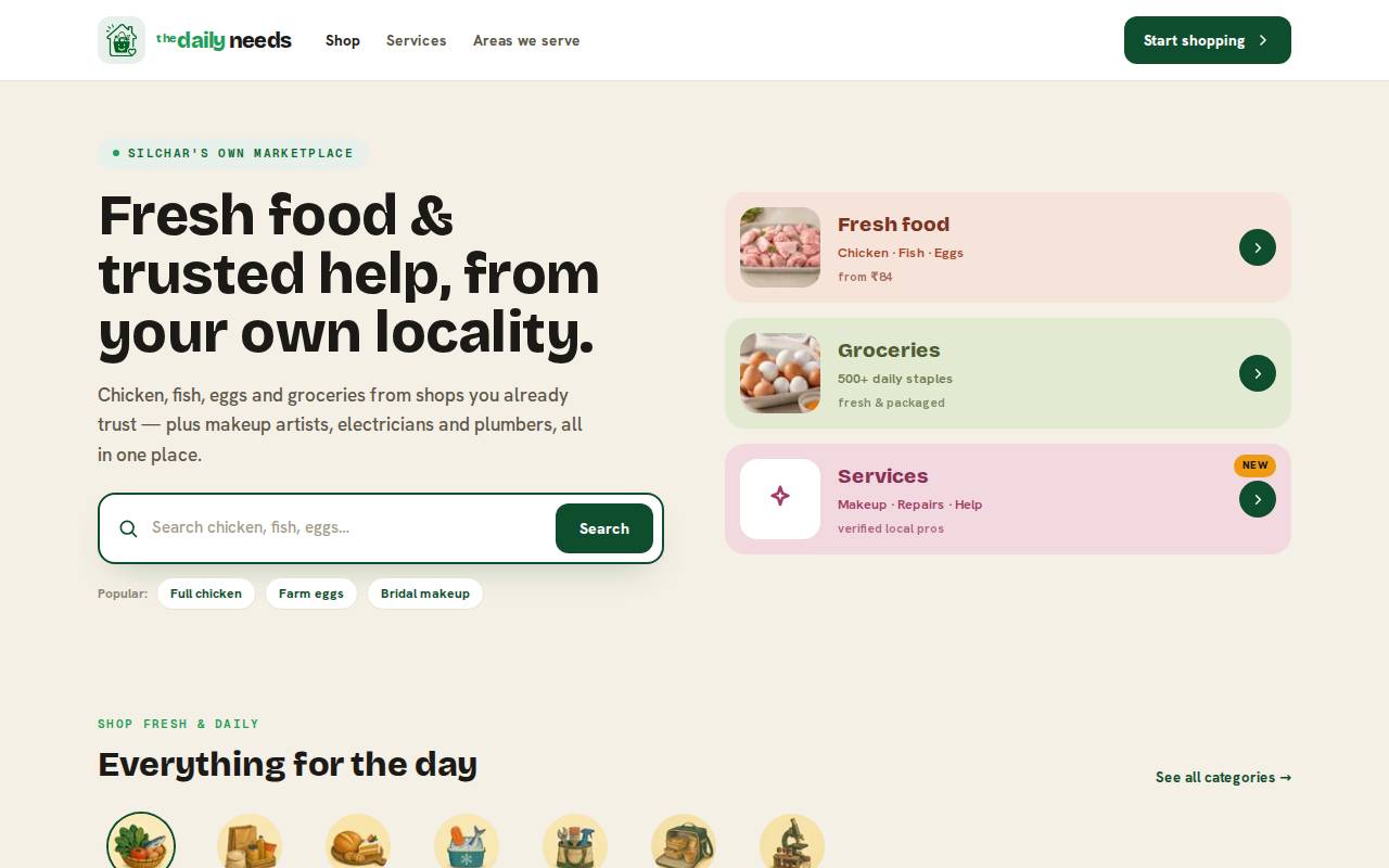 Screenshot of thedailyneeds.store