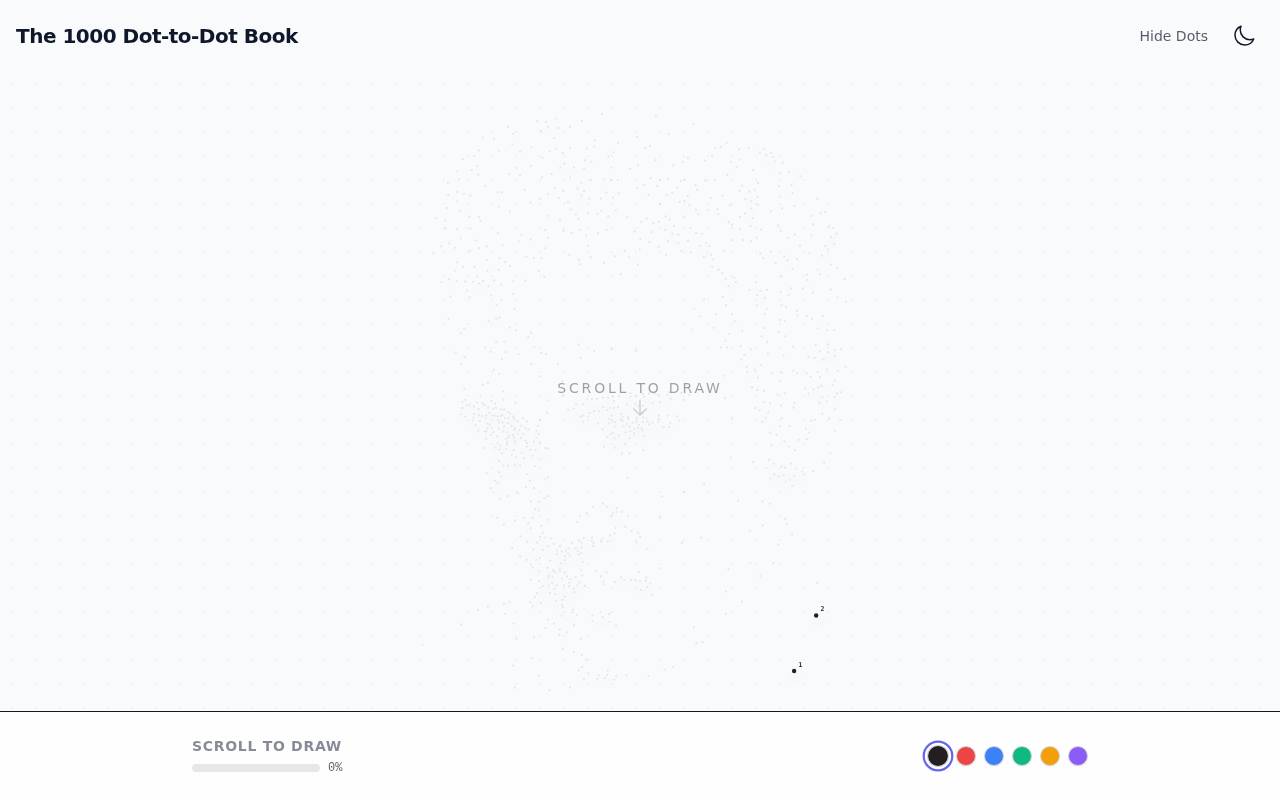 Screenshot of 1000-dot-to-dot--thomaspavitte.replit.app