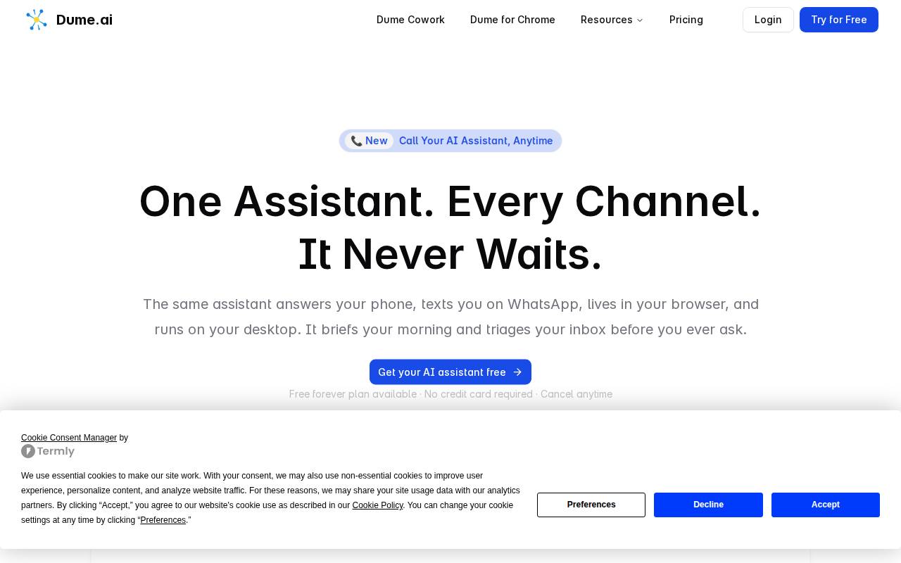 Screenshot of dume.ai